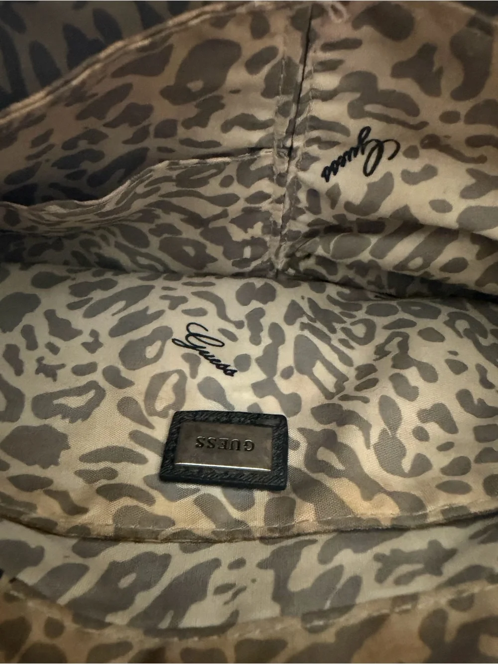 Guess Black Logo-Print Shoulder Bag with Front Zip